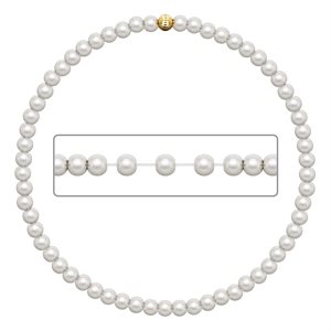 6.5" 3.0mm Crystal Simulated Pearl Stretchy Bracelet