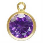 6.0mm Amethyst Bezel Drop