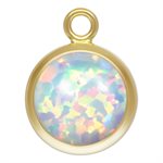 6.0mm White Bello Opal Bezel Drop