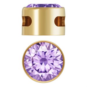 6.0mm Lt Amethyst 3A CZ Bezel Pendant