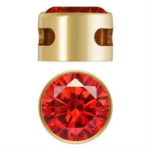 6.0mm Ruby 3A CZ Bezel Pendant