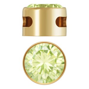 6.0mm Lime 3A CZ Bezel Pendant