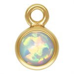 3.0mm White Bello Opal Bezel Drop