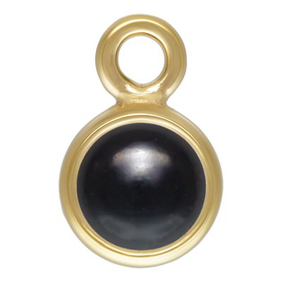 3.0mm Imitation Cab Black Onyx Bezel Drop