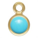 3.0mm Imitation Cab Turquoise Bezel Drop