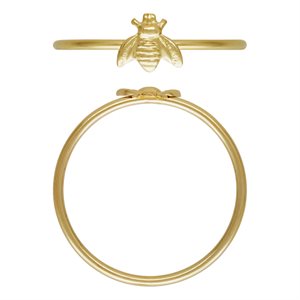 5.5x6.3mm Bee (Perpendicular) Stacking Ring Size 6