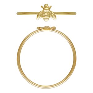 5.5x6.3mm Bee (Perpendicular) Stacking Ring Size 7