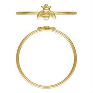 5.5x6.3mm Bee (Perpendicular) Stacking Ring Size 8