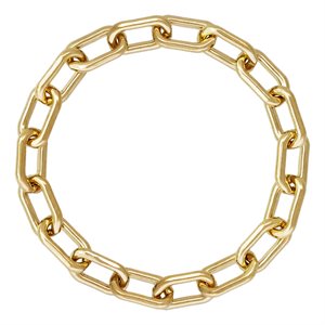 2.4mm Paperclip Chain Ring Size 3.5-4.5