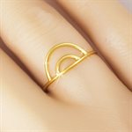 6.2mm Double Arch Ring (1mm Wire) Size 6