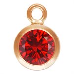 4.0mm Garnet 3A CZ Bezel Drop