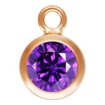 4.0mm Amethyst 3A CZ Bezel Drop