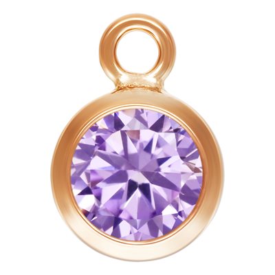 4.0mm Lt. Amethyst 3A CZ Bezel Drop