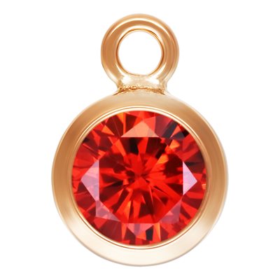 4.0mm Ruby 3A CZ Bezel Drop