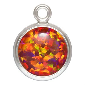 6.0mm Red Bello Opal Bezel Drop AT