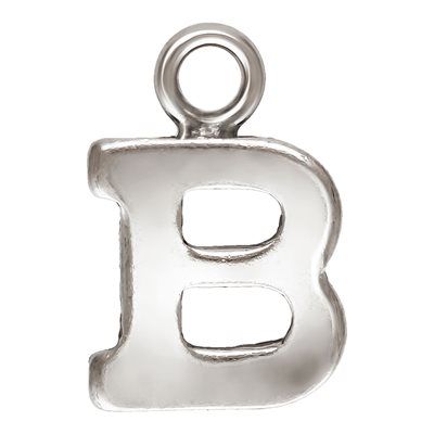 Block Letter 'B' Charm (0.5mm Thick) AT