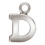 Block Letter 'D' Charm (0.5mm Thick) AT