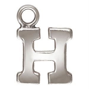 Block Letter 'H' Charm (0.5mm Thick) AT