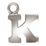 Block Letter 'K' Charm (0.5mm Thick) AT