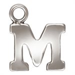 Block Letter 'M' Charm (0.5mm Thick) AT