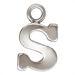 Block Letter 'S' Charm (0.5mm Thick) AT