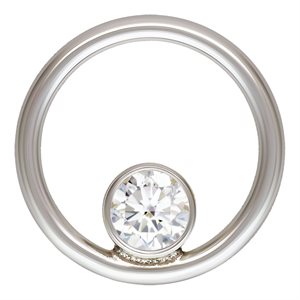 10mm Circle w / 3mm White 3A CZ AT