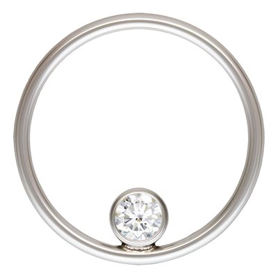 15mm Circle w / 3mm White 3A CZ AT