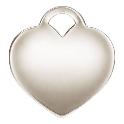 12.0mm Heart Charm (0.5mm Thick) AT