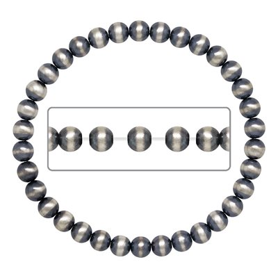 6.5" 5.0mm Navajo Pearl Stretchy Bracelet