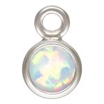 3.0mm White Bello Opal Bezel Drop AT