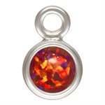 3.0mm Red Bello Opal Bezel Drop AT