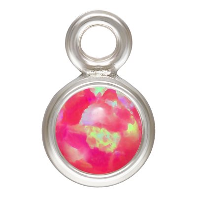 3.0mm Hot Pink Bello Opal Bezel Drop AT