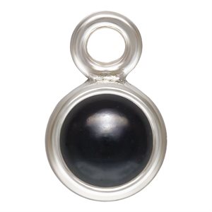 3.0mm Imitation Cab Black Onyx Bezel Drop