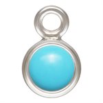 3.0mm Imitation Cab Turquoise Bezel Drop