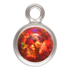 4.0mm Red Bello Opal Bezel Drop AT