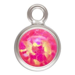 4.0mm Hot Pink Bello Opal Bezel Drop AT