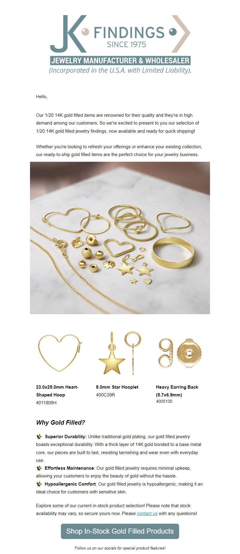 In-Stock Gold Filled Products